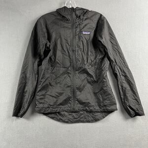Patagonia Jacket Womens Small Black Houdini Windbreaker Lightweight Full Zip
